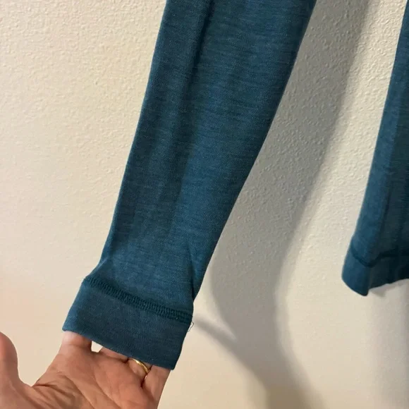 Smartwool Merino Base Layer Long Sleeve Crew Tee Teal Outdoor-Medium - Picture 5 of 10